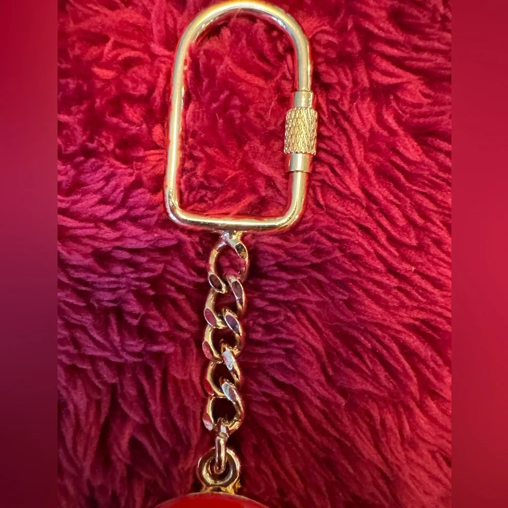 NWOT Vintage Coca Cola Keychain/ Bottle Opener Spinner  In Gold, Red And Yellow.